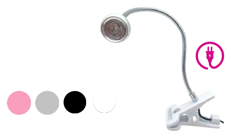 Lámpara UV LED Cuello de Cisne con Pinza 3W