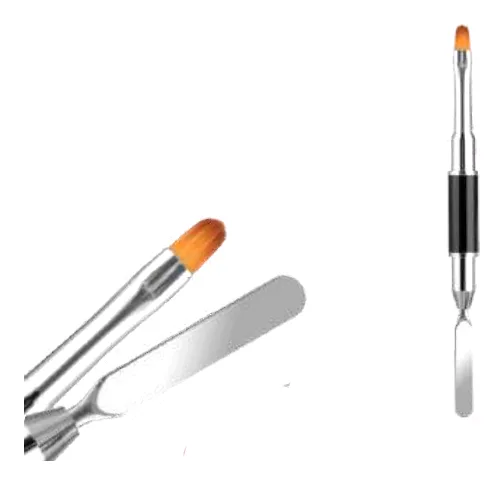 Pincel Doble Polygel + Espátula